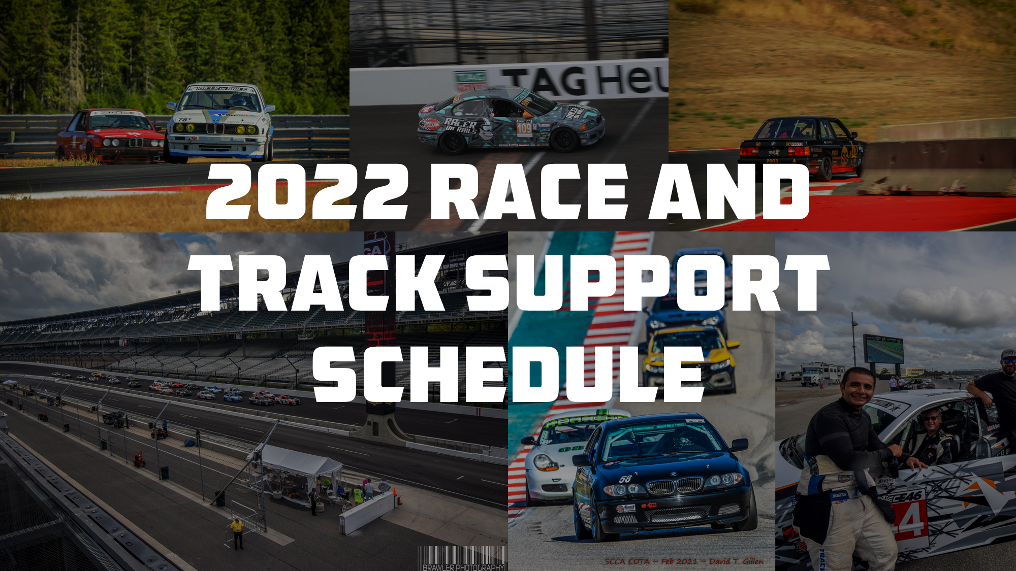 Racer on Rails 2022 Race and Track Support Schedule