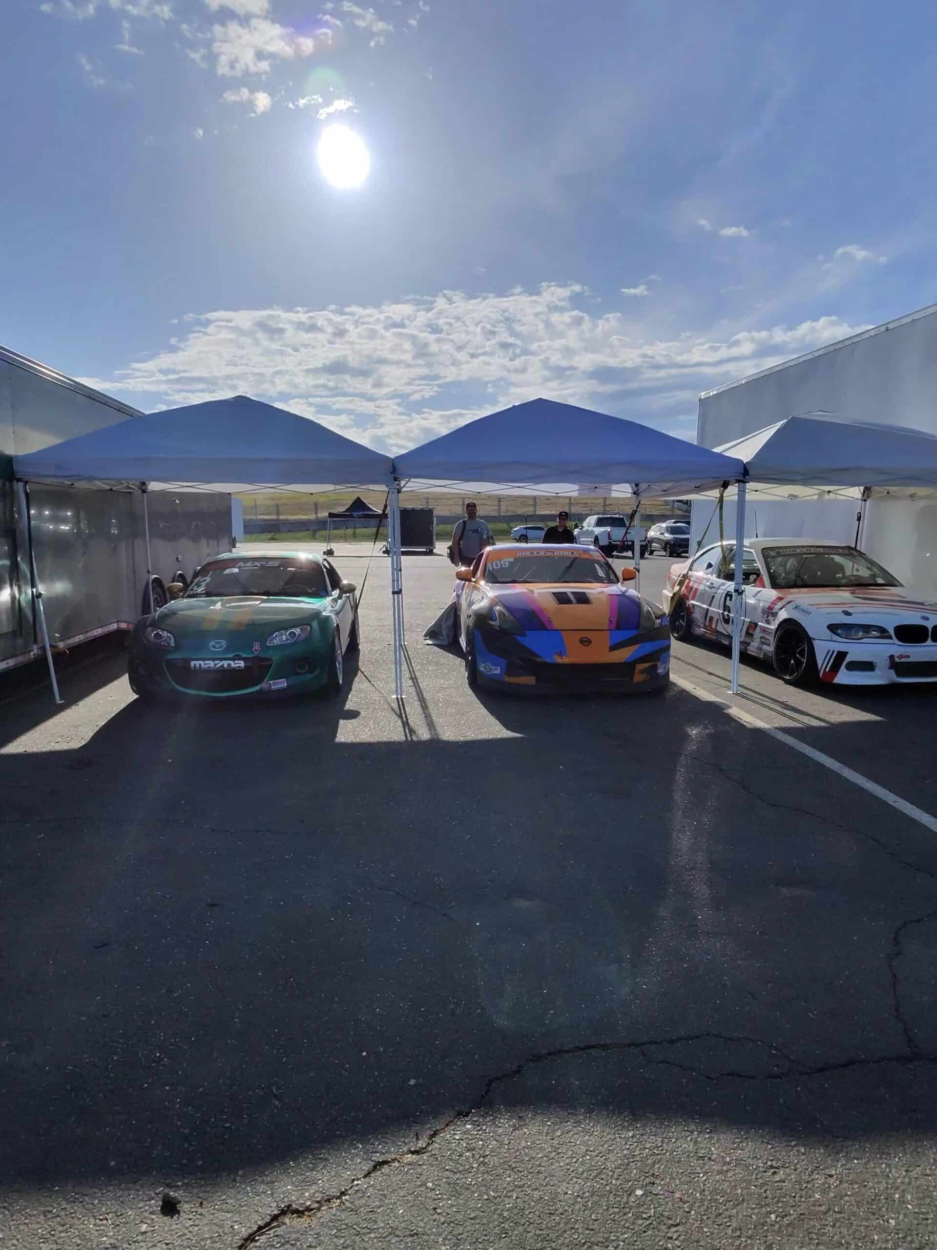 Racer on Rails paddock'ed at Thunderhill Raceway Park