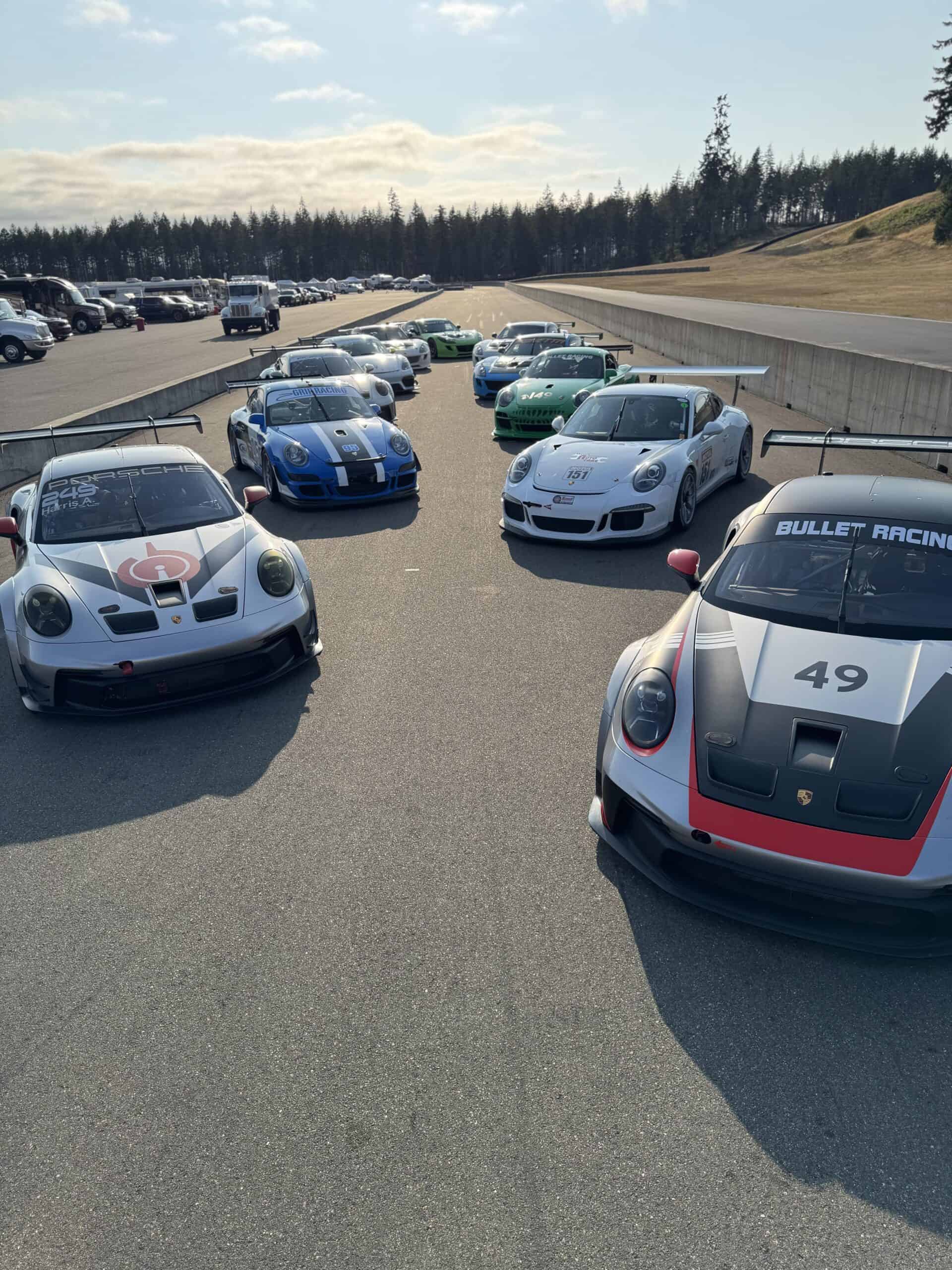 Porsche Ginetta Cup starting grid at the inaugural race